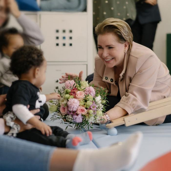 The Grand Duchess during her visit to the Norbert Ensch Care Centre in Contern