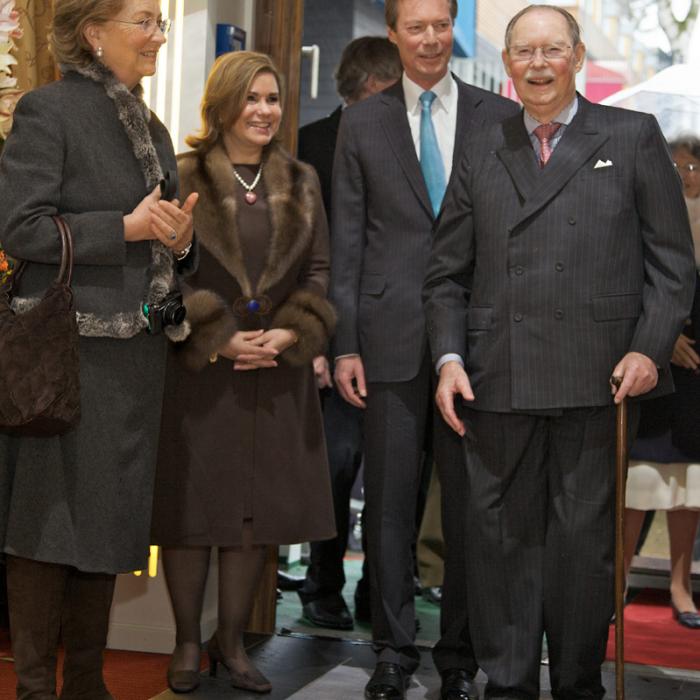 Le Couple grand-ducal et le Grand-Duc Jean