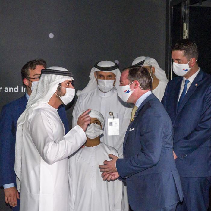 Le Prince Guillaume échange avec le Prince héritier de Dubaï