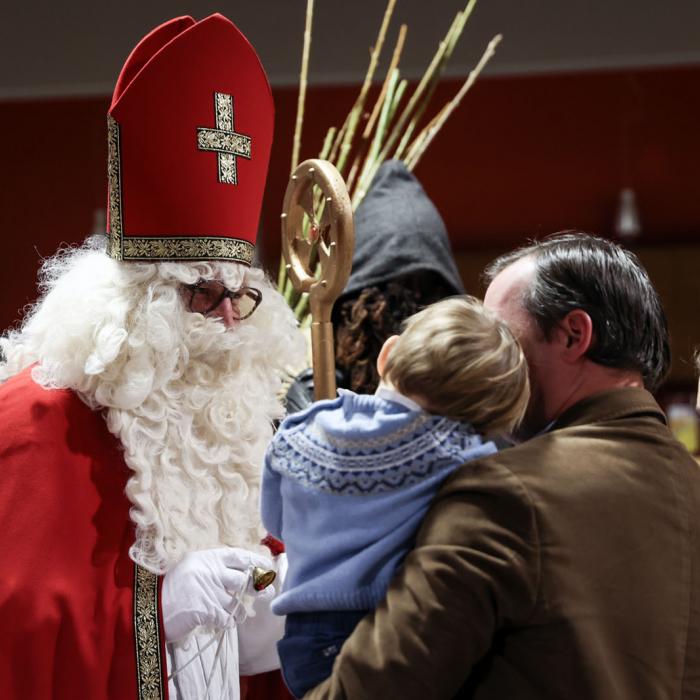 Le Kleeschen avec le Prince Charles et le Prince Guillaume