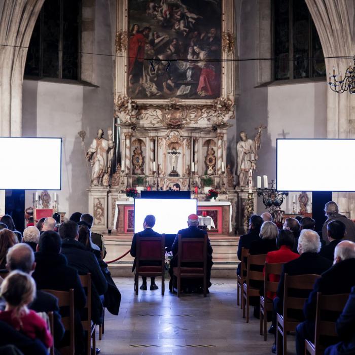 Vue sur le concert à l'église Saint-Michel