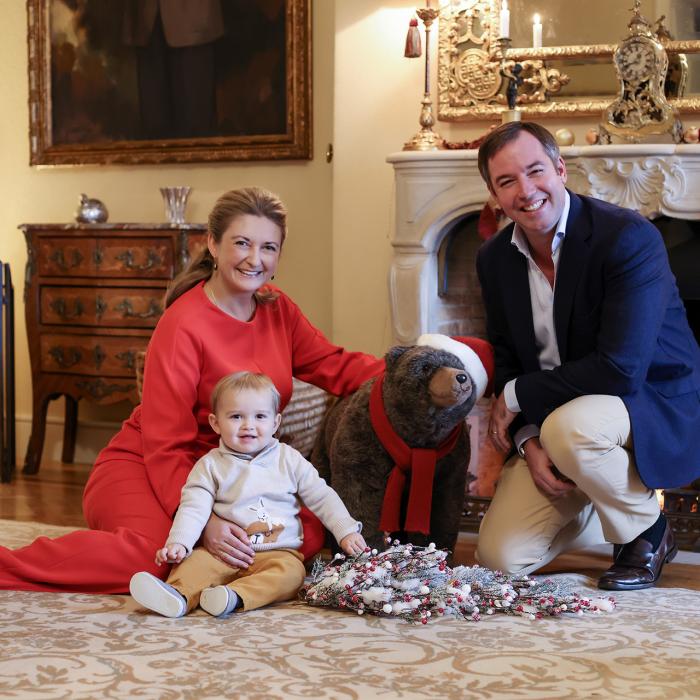 Portrait du Couple héritier et du Prince Charles pour les fêtes