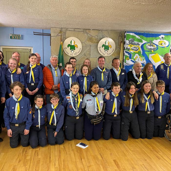 Le Prince Guillaume avec le "35th Dublin Scout Group"