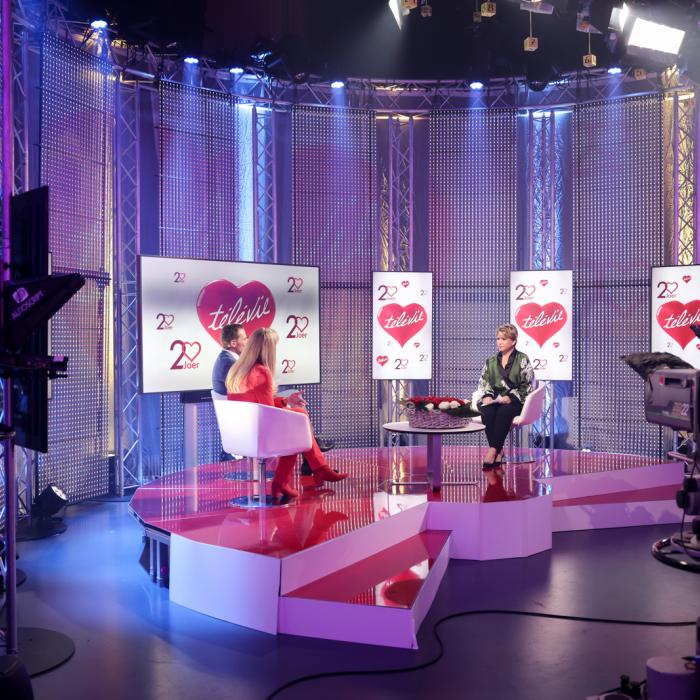 Le plateau Télévie dans les studios de RTLCity