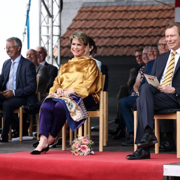 Le Couple grand-ducal lors de la cérémonie officielle