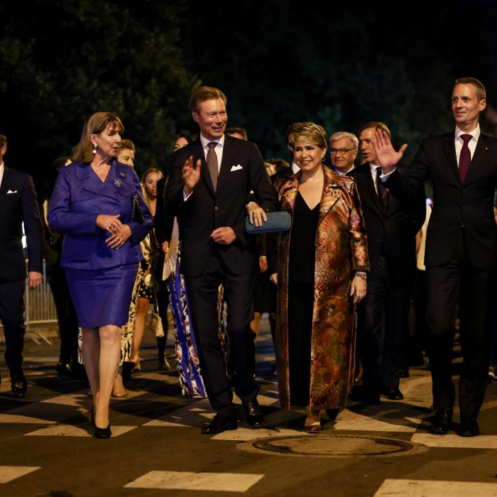 Le Couple grand-ducal se déplace pour voir le feu d'artifice