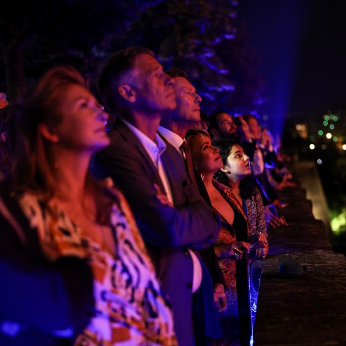 La Famille grand-ducale admire le feu d'artifice