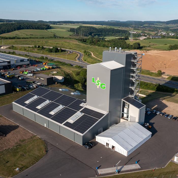 Vue aérienne sur la station de semences LSG