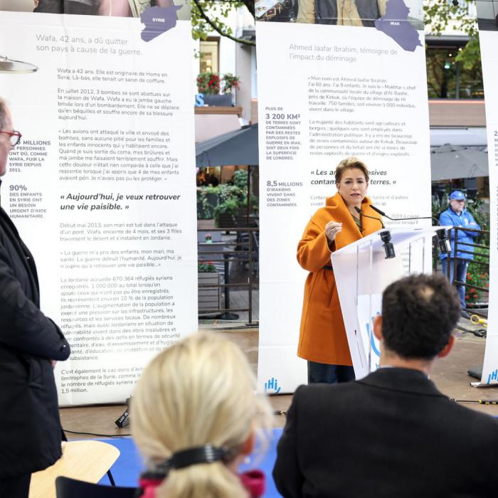 La Grande-Duchesse prononce un discours devant les invités