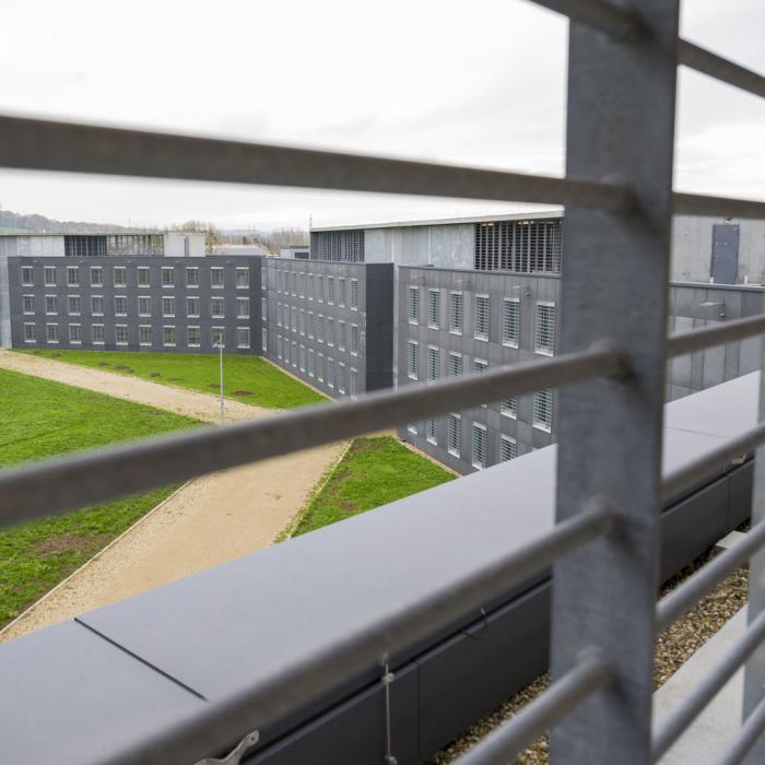 Vue de la cour intérieure de la prison