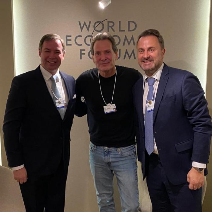 Le Prince avec Dan Schulman, Président de Paypal et Xavier Bettel