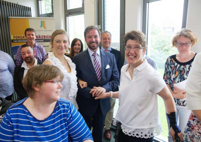 Photo de groupe à la Fondation Kräizbierg