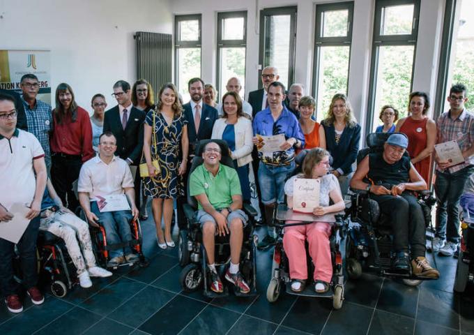 Le Couple héritier lors de la visite
