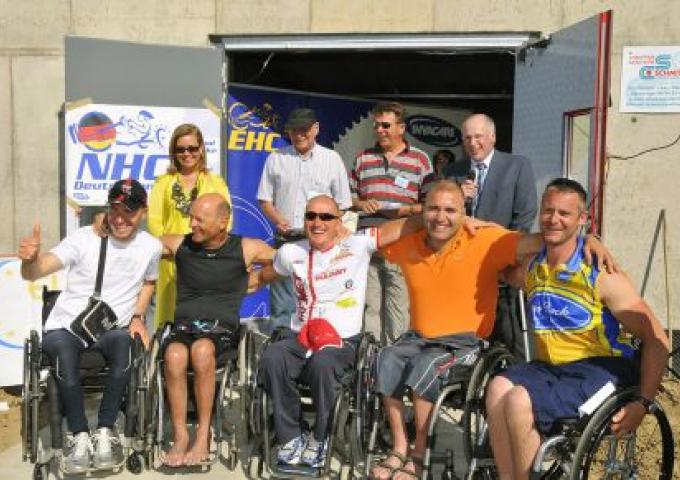 Remise du prix de la Course européenne de handbike
