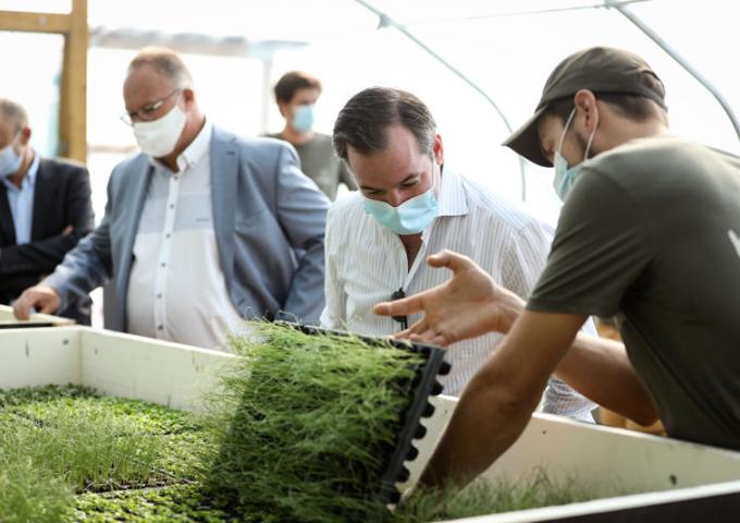 Le Prince héritier a visité l'exploitation agricole "Krautgaart"