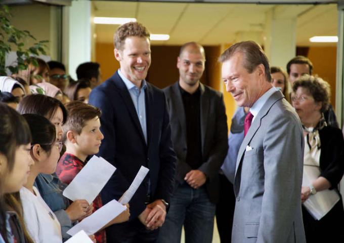 Le Grand-Duc a visité le Lycée technique du Centre, Annexe Kirchberg