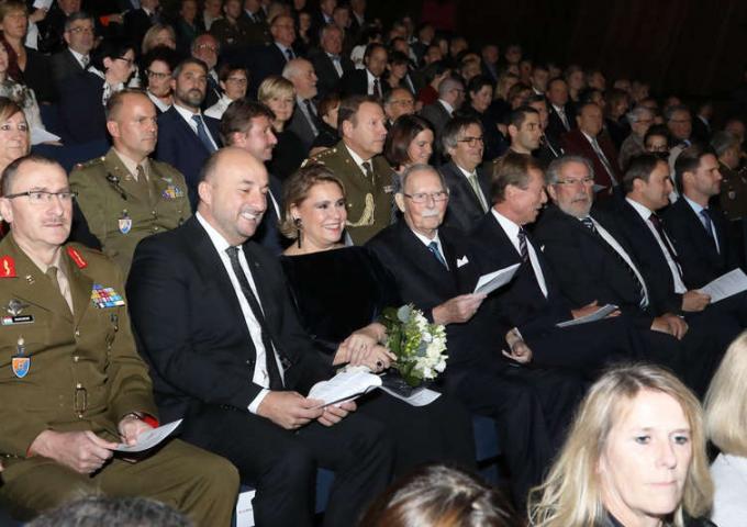 Le Couple grand-ducal et le Grand-Duc Jean lors du concert