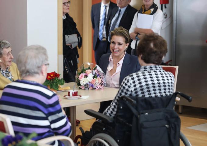 La Grande-Duchesse a visité le centre gérontologique multifonctionnel Pontalize à Ettelbruck