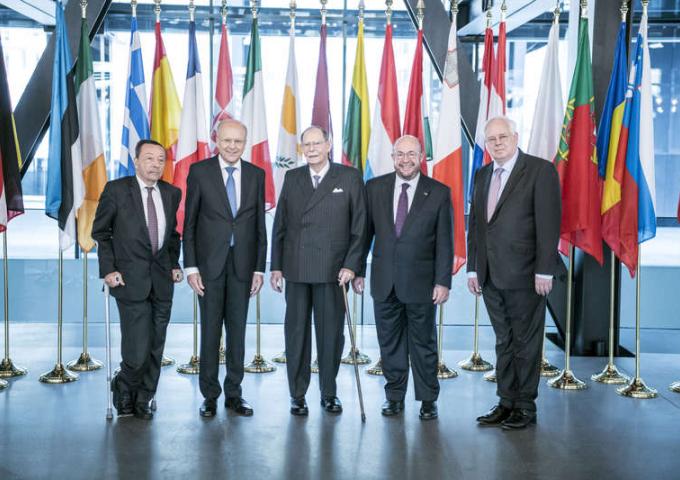 Le Grand-Duc Jean lors de la visite à la Cour de Justice de l’Union européenne