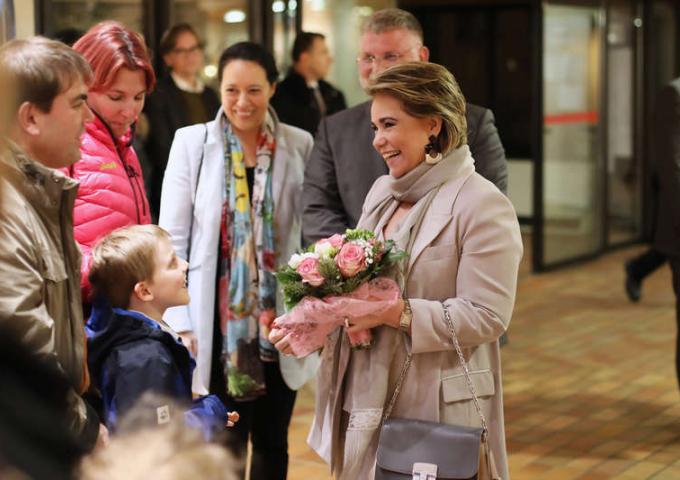 La Grande-Duchesse lors de son arrivée à la soirée de lancement Téléthon 2018