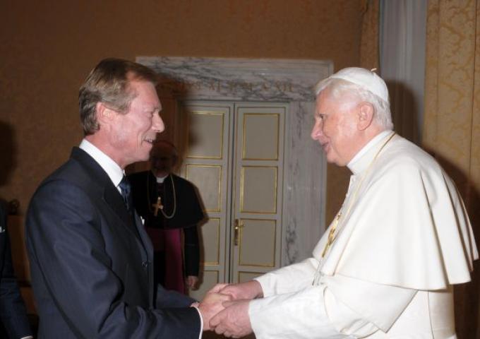 S.A.R. le Grand-Duc avec Sa Sainteté le Pape Benoît XVI