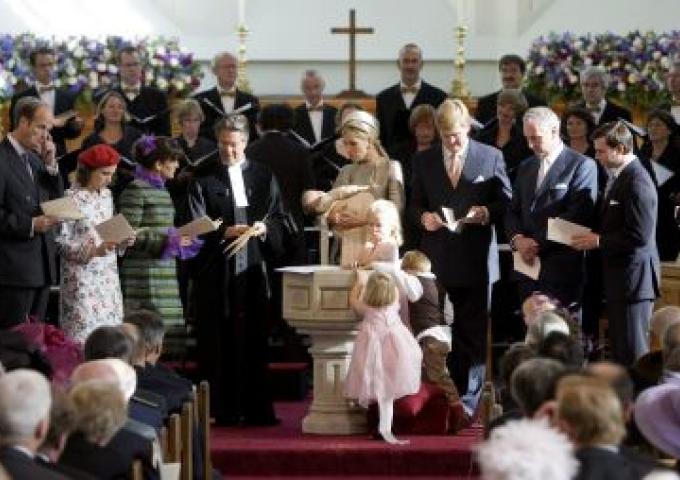 Le Grand-Duc héritier au baptême de la Princesse Ariane des Pays-Bas