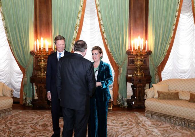 Le Grand-Duc et la Grande-Duchesse lors des vœux de Nouvel An