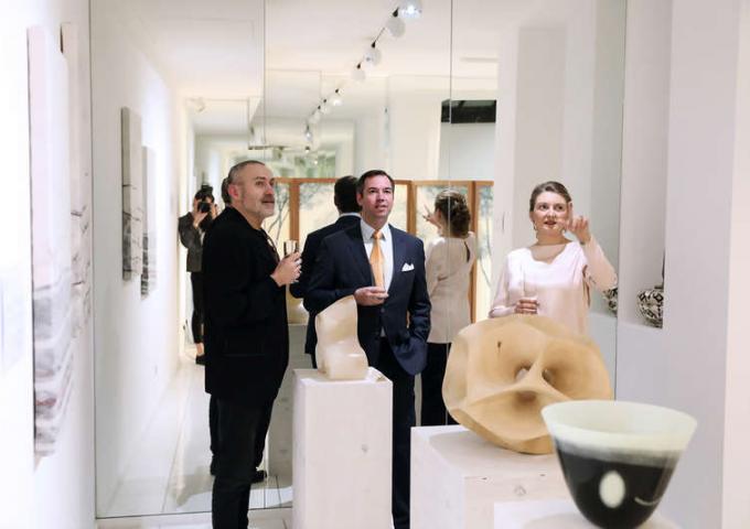 Le Couple héritier lors de la visite