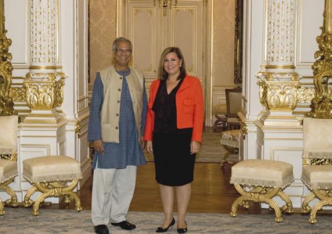 Audience du professeur et prix Nobel de la paix M. Yunus