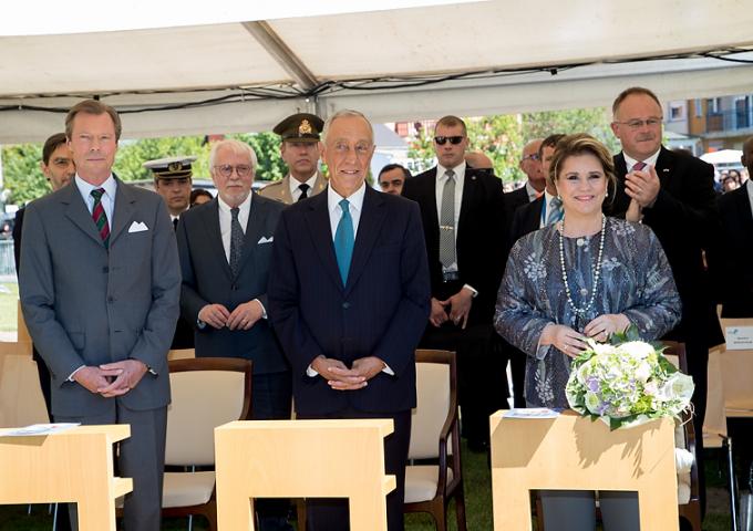 Le Couple grand-ducal et S.E.M. Marcelo Rebelo de Sousa, président de la République portugaise