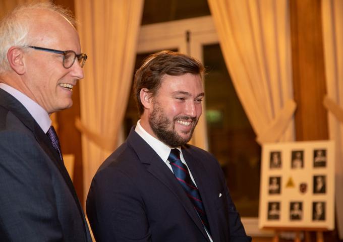 Le Prince Sébastien lors de la visite