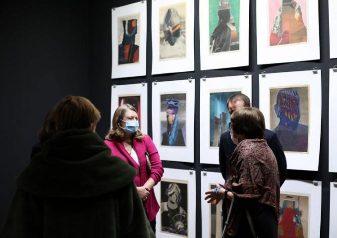 La Princesse héritière a visité des expositions au Casino Luxembourg