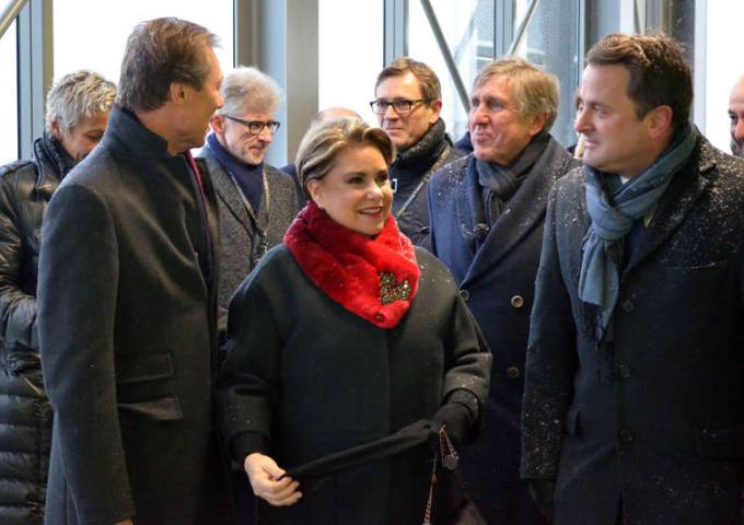 Le Couple grand-ducal lors de l'inauguration