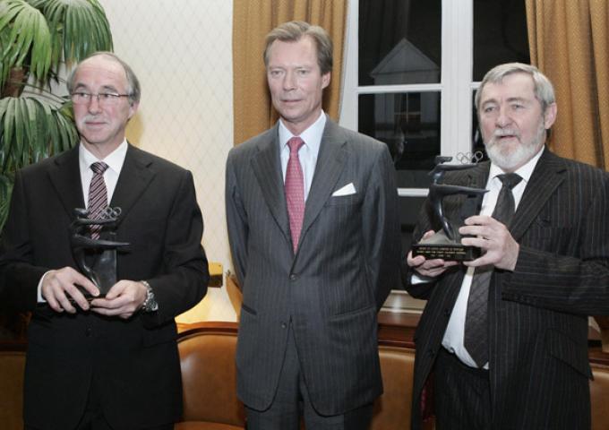 Le Grand-Duc lors de la remise du trophée du CIO