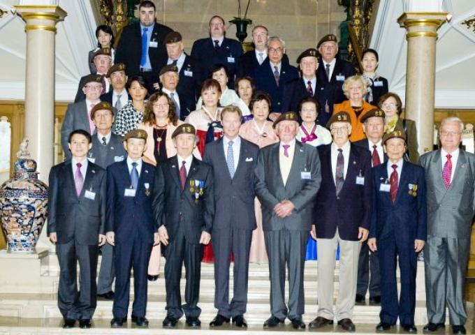 Audience des vétérans coréens et luxembourgeois de la guerre de Corée
