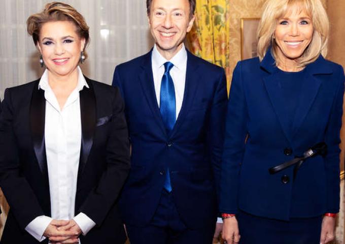 LA GRande-Duchesse, M. Stéphane Bern et Mme Brigitte Macron