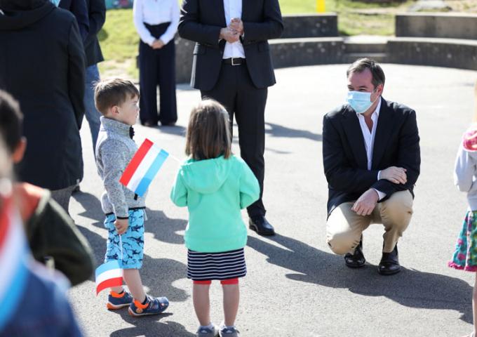Le Prince héritier a rencontré les élèves de l’école fondamentale Angelsberg