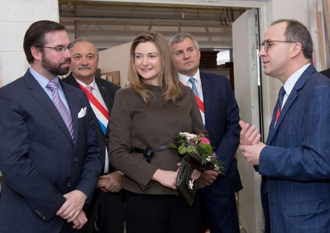 Le Couple héritier a visité le « Occasiounsbuttik » du CIGL