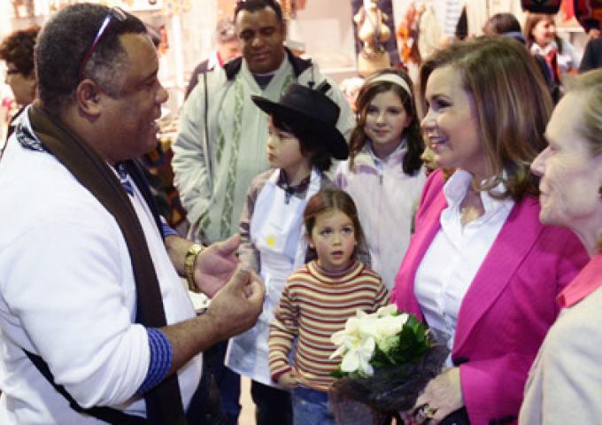 Visite du Bazar International