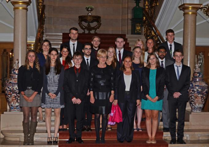 Audience des élèves méritants en fin d'études de l'enseignement secondaire