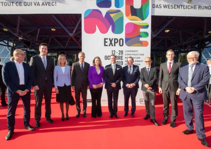 Le Couple héritier lors de l'accueil à la Luxexpo