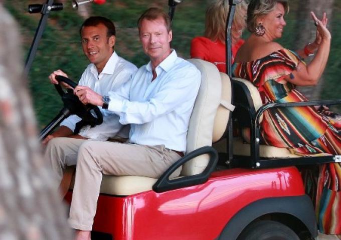 Le Couple grand-ducal et Emmanuel et Brigitte Macron