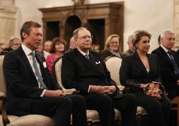 Le Couple grand-ducal et le Grand-Duc Jean lors du concert
