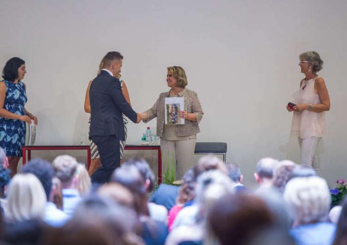 La Grande-Duchesse lors de la remise es diplômes de fin d’études aux élèves du Lycée Technique pour Professions de Santé