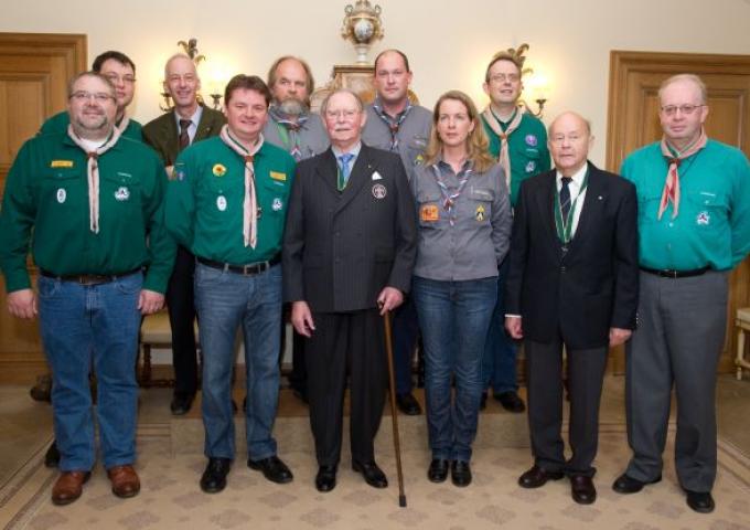 Audience de la Luxembourg Boy-Scouts Association au Château de Fischbach