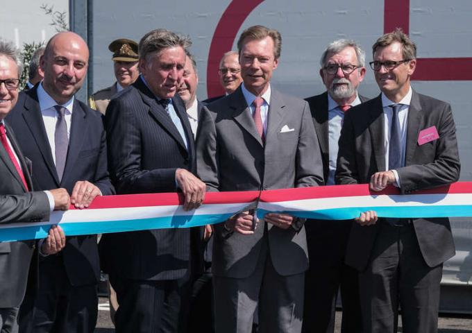 Le Grand-Duc lors de l'nauguration du terminal CFL intermodal