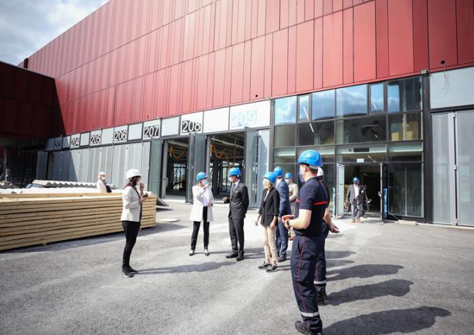 Le Grand-Duc s’est rendu sur le chantier du Centre National d’Incendie et de Secours 