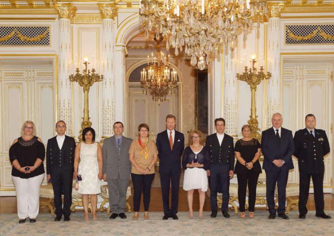 Photo de groupe - Remise des décorations dans l’Ordre civil et militaire d’Adolphe de Nassau aux récipiendaires de la Promotion 2018