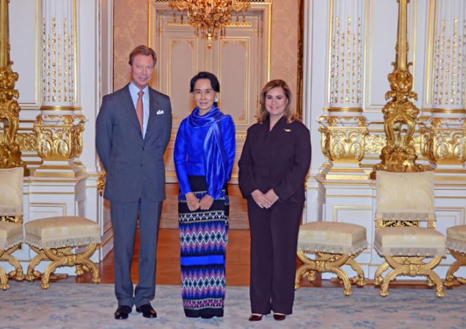 Audience de la lauréate du Prix Nobel de la Paix Aung San Suu Kyi