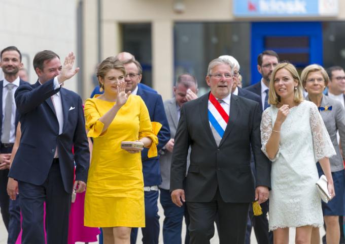 Le Couple héritier lors de la visite